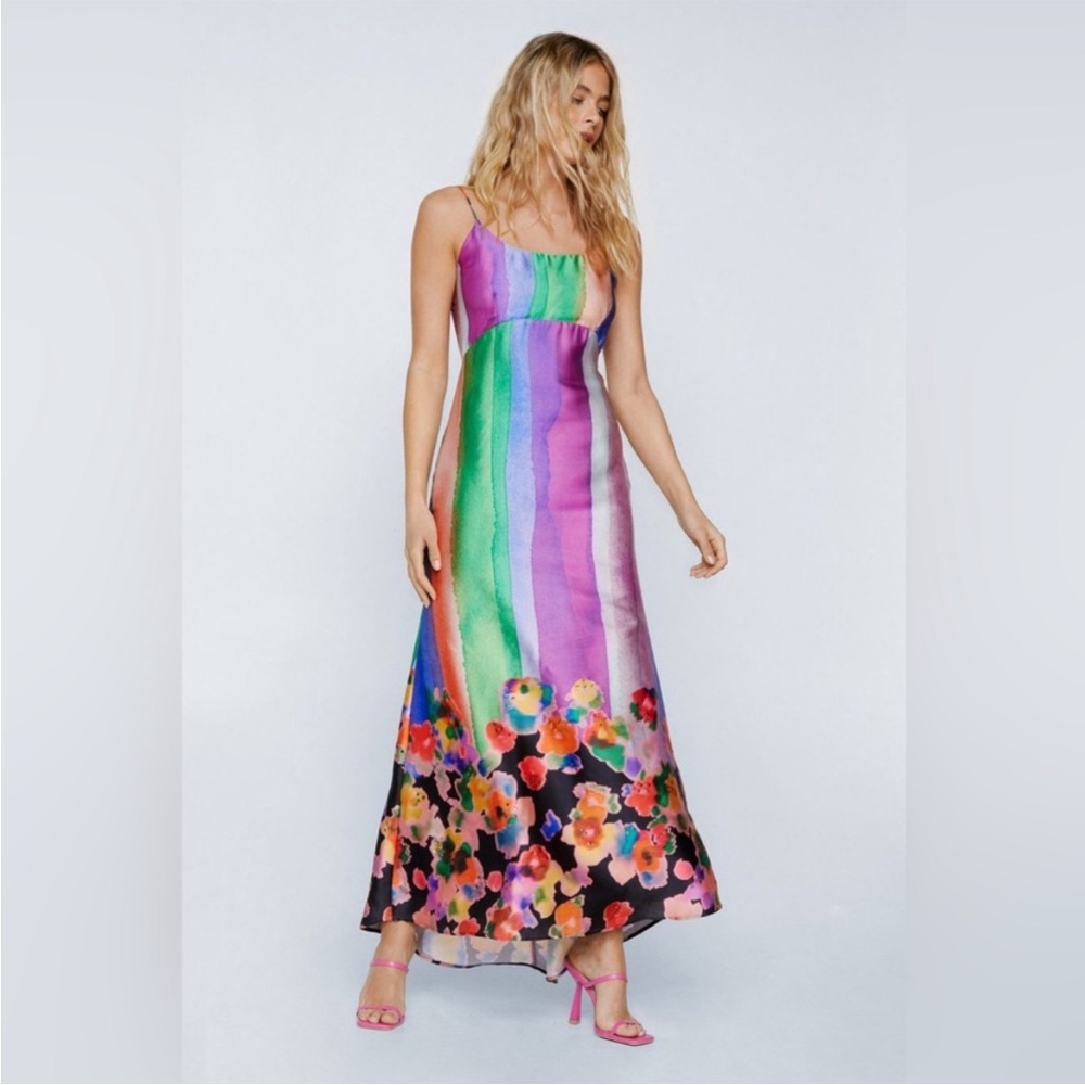 Colorful NastyGal maxi dress